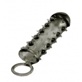 Дымчатая стимулирующая насадка с закрытой головкой SAMURAI PENIS SLEEVE BLACK - 14,5 см. - NMC - в Сочи купить с доставкой