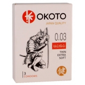 Тонкие презервативы OKOTO Thin Extra Soft - 3 шт. - Sitabella - купить с доставкой в Сочи