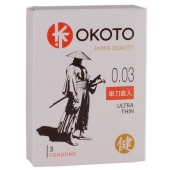 Ультратонкие презервативы OKOTO Ultra Thin - 3 шт. - Sitabella - купить с доставкой в Сочи