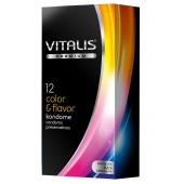 Цветные ароматизированные презервативы VITALIS PREMIUM color   flavor - 12 шт. - Vitalis - купить с доставкой в Сочи