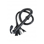 Длинный кожаный кнут с хлопушками на конце - ToyFa - купить с доставкой в Сочи