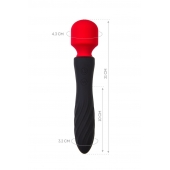Черно-красный двусторонний вибромассажер Black Red - 21 см. - ToyFa купить в Сочи с доставкой в Orgasmix.ru Черно-красный двусторонний вибромассажер Black Red - 21 см. - ToyFa