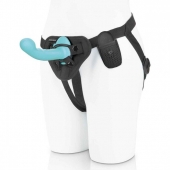 Голубая изогнутая насадка 6in Remote Control Ripple P-Spot G-Spot на черных трусиках - 16 см. - Pegasus - купить с доставкой в Сочи