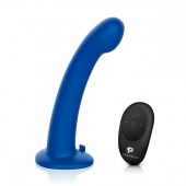 Синяя насадка Remote Control P-Spot G-Spot с черными трусиками - 20 см. - Pegasus - купить с доставкой в Сочи