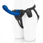 Синяя насадка Remote Control P-Spot G-Spot с черными трусиками - 20 см. - Pegasus - купить с доставкой в Сочи