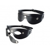 Черная кожаная маска  Новичок - Sitabella - купить с доставкой в Сочи