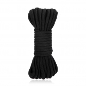 Черная хлопковая веревка для связывания Bondage Rope - 10 м. - Lux Fetish - купить с доставкой в Сочи