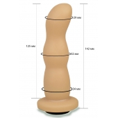 Телесная рельефная насадка Harness - 14,2 см. - LOVETOY (А-Полимер) - купить с доставкой в Сочи