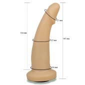 Телесная гладкая насадка Harness - 14,7 см. - LOVETOY (А-Полимер) - купить с доставкой в Сочи