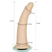 Телесная гладкая насадка-фаллоимитатор Harness - 17 см. - LOVETOY (А-Полимер) - купить с доставкой в Сочи