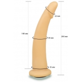 Телесная гладкая насадка-фаллоимитатор Harness - 20 см. - LOVETOY (А-Полимер) - купить с доставкой в Сочи