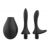 Черный анальный душ Nexus Anal Douche Set с 2 сменными насадками - Nexus Range - купить с доставкой в Сочи