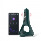 Изумрудное виброкольцо Magic Motion Rise с подхватом мошонки - Magic Motion - в Сочи купить с доставкой