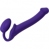 Фиолетовый безремневой страпон Silicone Bendable Strap-On - size M - Strap-on-me - купить с доставкой в Сочи