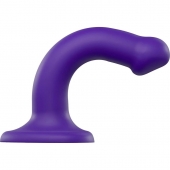 Фиолетовый фаллоимитатор-насадка Strap-On-Me Dildo Dual Density size S - 17 см. - Strap-on-me - купить с доставкой в Сочи