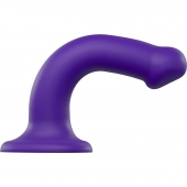 Фиолетовый фаллоимитатор-насадка Strap-On-Me Dildo Dual Density size M - 18 см. - Strap-on-me - купить с доставкой в Сочи