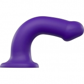 Фиолетовый фаллоимитатор-насадка Strap-On-Me Dildo Dual Density size L - 19 см. - Strap-on-me - купить с доставкой в Сочи