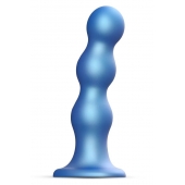 Голубая насадка Strap-On-Me Dildo Plug Balls size L - Strap-on-me - купить с доставкой в Сочи