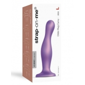 Фиолетовая насадка Strap-On-Me Dildo Plug Curvy size L - Strap-on-me - купить с доставкой в Сочи