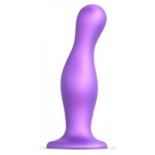 Фиолетовая насадка Strap-On-Me Dildo Plug Curvy size L - Strap-on-me - купить с доставкой в Сочи