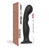 Черная насадка Strap-On-Me Dildo Plug P G size XXL - Strap-on-me - купить с доставкой в Сочи