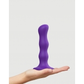 Фиолетовая насадка Strap-On-Me Dildo Geisha Balls size M - Strap-on-me - купить с доставкой в Сочи