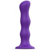 Фиолетовая насадка Strap-On-Me Dildo Geisha Balls size M - Strap-on-me - купить с доставкой в Сочи