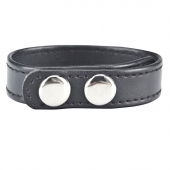 Кольцо на пенис SNAP COCK RING из искусственной кожи на клепках - BlueLine - в Сочи купить с доставкой