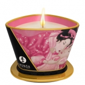 Массажная свеча Rose Petals с ароматом розы - 170 мл. - Shunga - купить с доставкой в Сочи