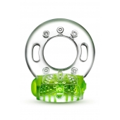 Зеленое эрекционное виброкольцо Arouser Vibrating C-Ring - Blush Novelties - в Сочи купить с доставкой