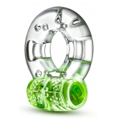Зеленое эрекционное виброкольцо Arouser Vibrating C-Ring - Blush Novelties - в Сочи купить с доставкой