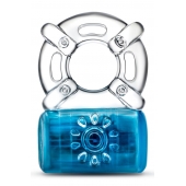 Синее эрекционное виброкольцо Pleaser Rechargeable C-Ring - Blush Novelties - в Сочи купить с доставкой