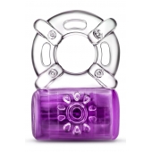 Фиолетовое эрекционное виброкольцо One Night Stand Vibrating C-Ring - Blush Novelties - в Сочи купить с доставкой