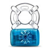 Синее эрекционное виброкольцо One Night Stand Vibrating C-Ring - Blush Novelties - в Сочи купить с доставкой