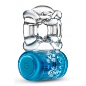 Синее эрекционное виброкольцо One Night Stand Vibrating C-Ring - Blush Novelties - в Сочи купить с доставкой
