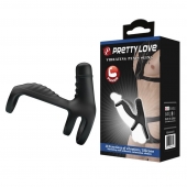 Черная вибронасадка на пенис Vibrating Penis Sling - Baile - в Сочи купить с доставкой