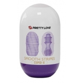 Сиреневый мастурбатор-яйцо Smooth Stripes - Baile - в Сочи купить с доставкой