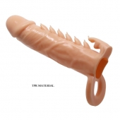 Телесная удлиняющая насадка Penis Sleeve Emmitt - 17 см. - Baile - в Сочи купить с доставкой