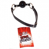 Силиконовый черный кляп-шарик на ремне Black Ballgag - Erotic Fantasy - купить с доставкой в Сочи