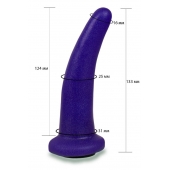 Фиолетовая гладкая изогнутая насадка-плаг - 13,3 см. - LOVETOY (А-Полимер) - купить с доставкой в Сочи