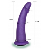 Фиолетовая гладкая изогнутая насадка-плаг - 17 см. - LOVETOY (А-Полимер) - купить с доставкой в Сочи