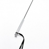 Черный кожаный стек с гладкой ручкой - 55 см. - Crazy Handmade - купить с доставкой в Сочи