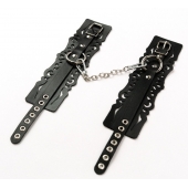 Узорчатые кожаные оковы с регулируемыми ремешками - Crazy Handmade - купить с доставкой в Сочи