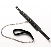 Черный ошейник с шипами и поводком - Crazy Handmade - купить с доставкой в Сочи