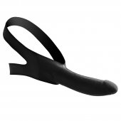 Черный кляп-страпон Masters Mini Face Fuck Strap-On - 14 см. - XR Brands - купить с доставкой в Сочи