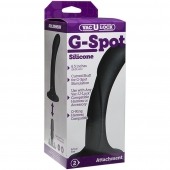 Черная изогнутая насадка Vac-U-Lock G-Spot - 16,5 см. - Doc Johnson - купить с доставкой в Сочи