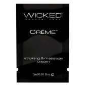 Крем для массажа и мастурбации Wicked Stroking and Massage Creme - 3 мл. - Wicked - купить с доставкой в Сочи