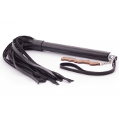 Черная кожаная плеть  Индиго  - 50 см. - Crazy Handmade - купить с доставкой в Сочи