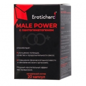 Капсулы для мужчин Erotichard male power с пантогематогеном - 20 капсул (0,370 гр.) - Erotic Hard - купить с доставкой в Сочи