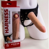 Страпон Харнесс из трусиков и насадки-фаллоса - 17,5 см. - LOVETOY (А-Полимер) - купить с доставкой в Сочи